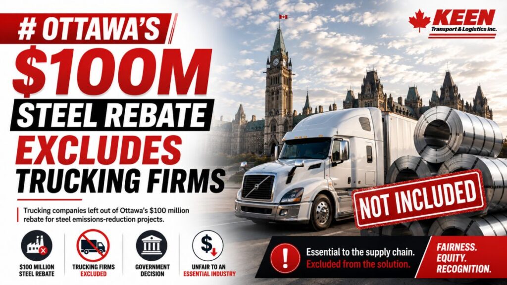 Ottawa’s $100M Steel Rebate Excludes Trucking Firms